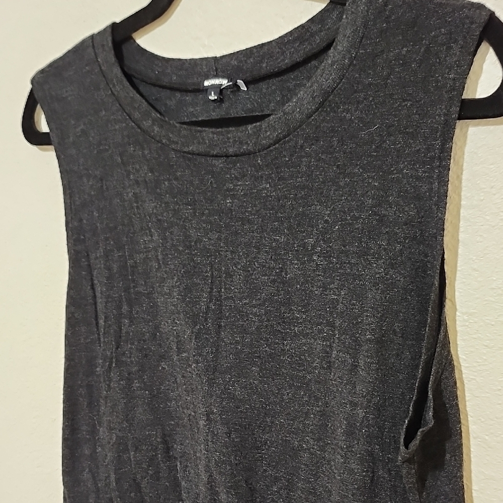 Monrow Black Muscle Tee Top - Picture 4 of 11